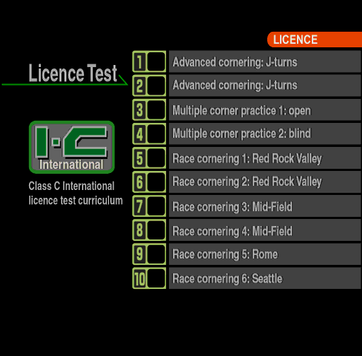 Gran Turismo License Test