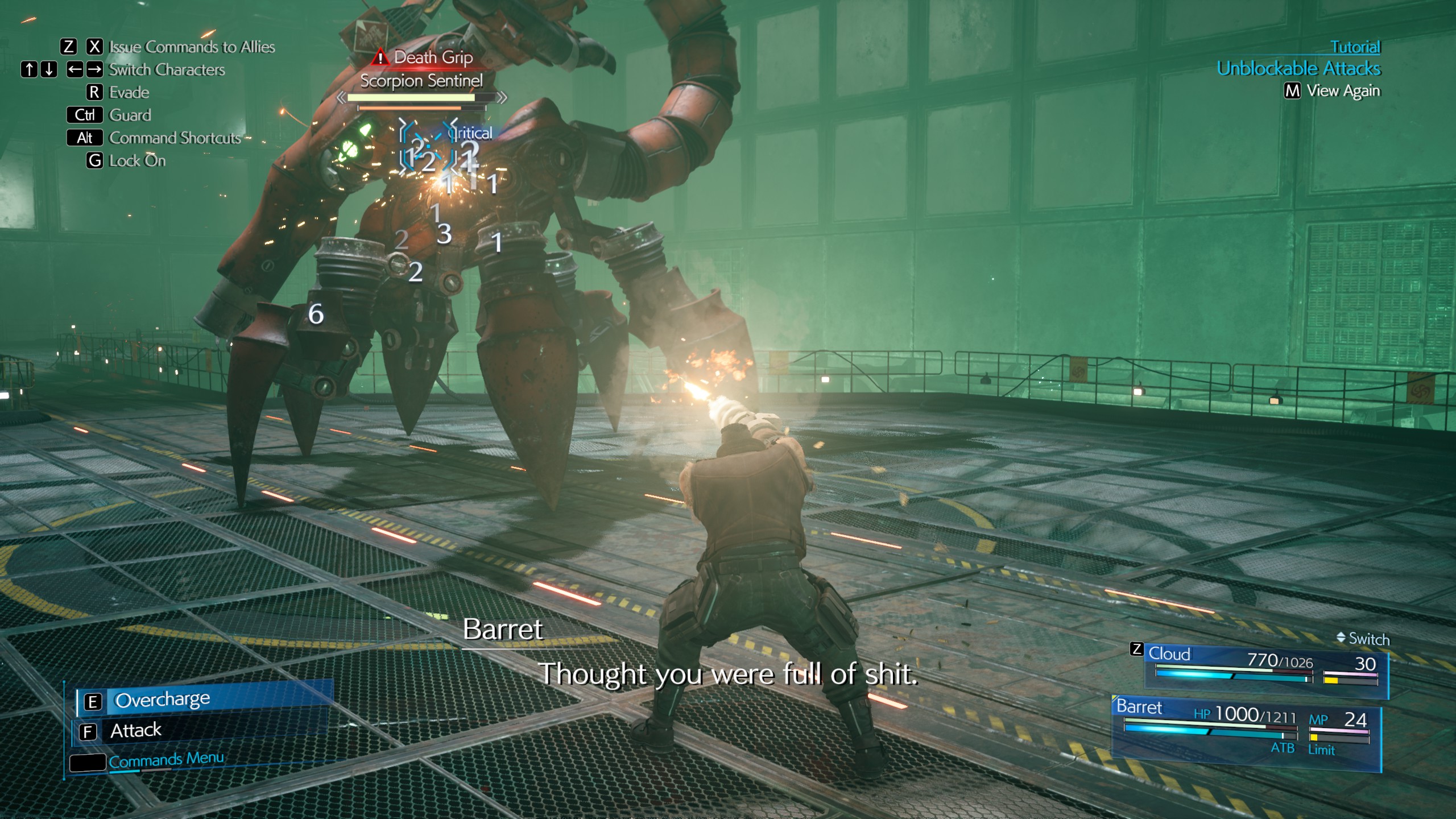 Final Fantasy VII Remake Intergrade Barret Battle