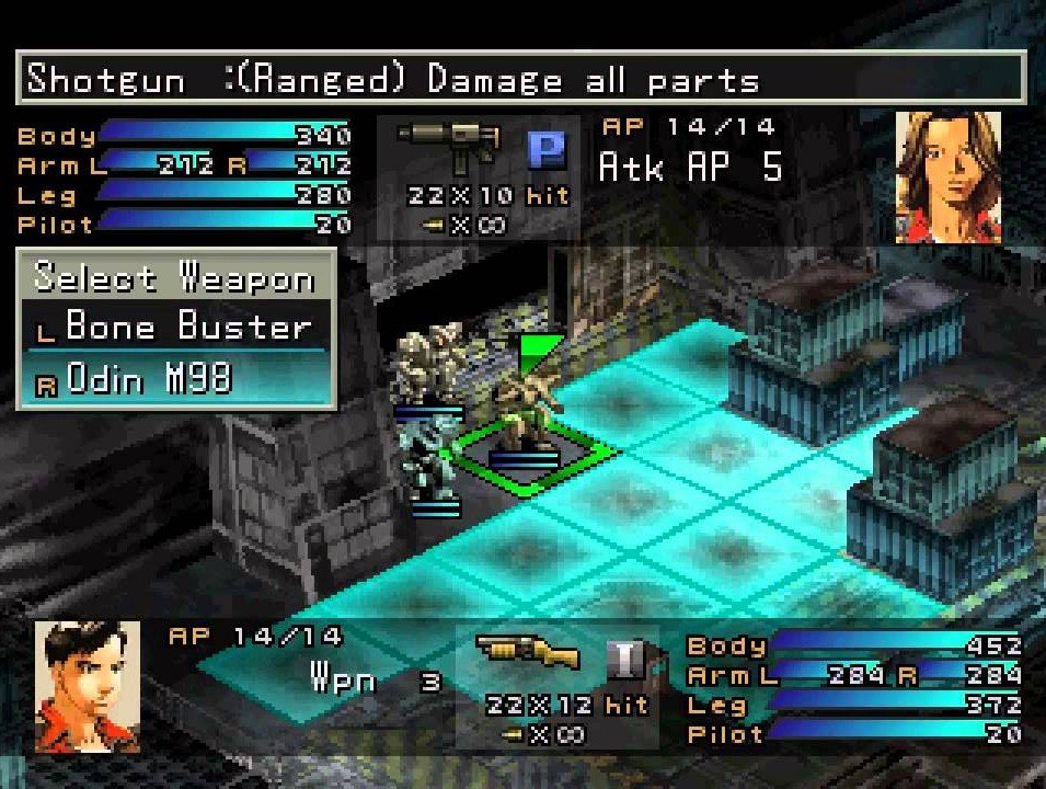 Game RPG PS1 Front Mission 3 Gameplay
