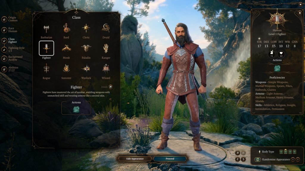 Baldur's Gate 3 Character Creations Class