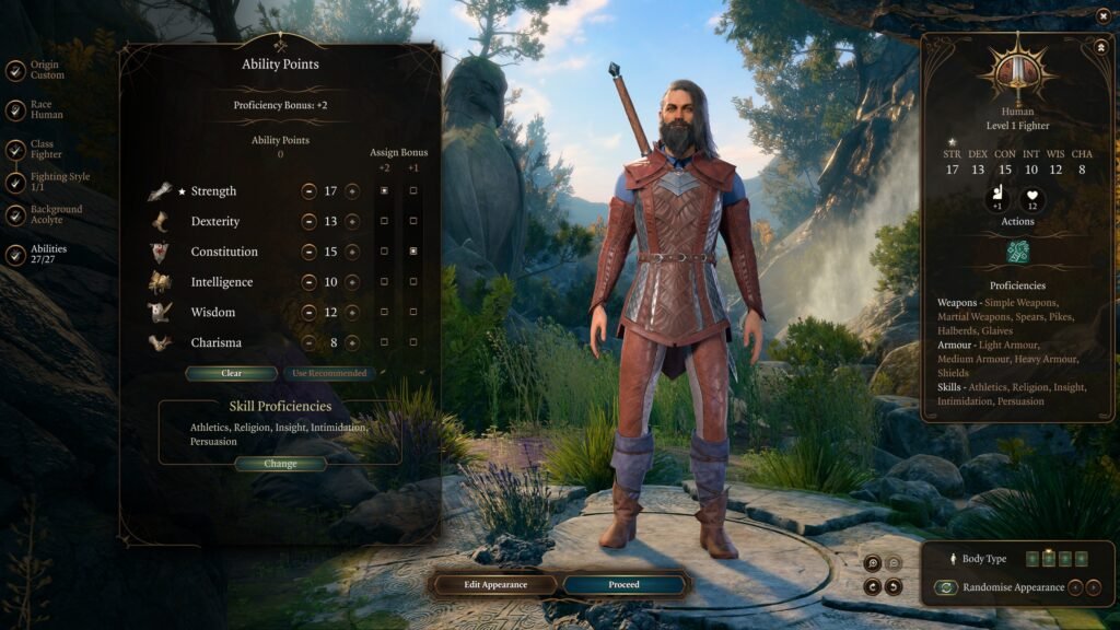 Baldur's Gate 3 Character Creations Ability