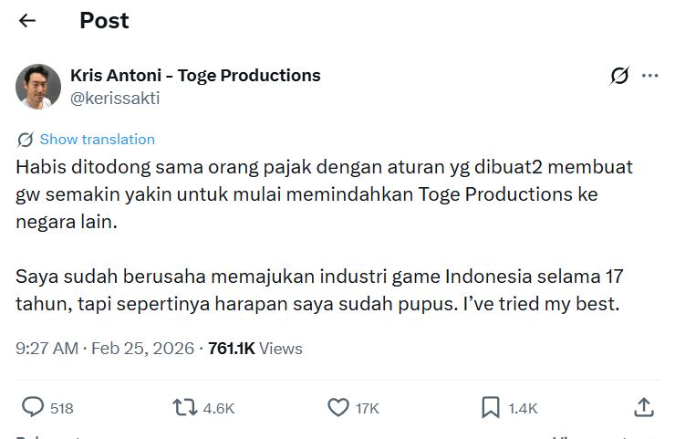 Kris Antoni Toge Productions Pajak Cuitan 1