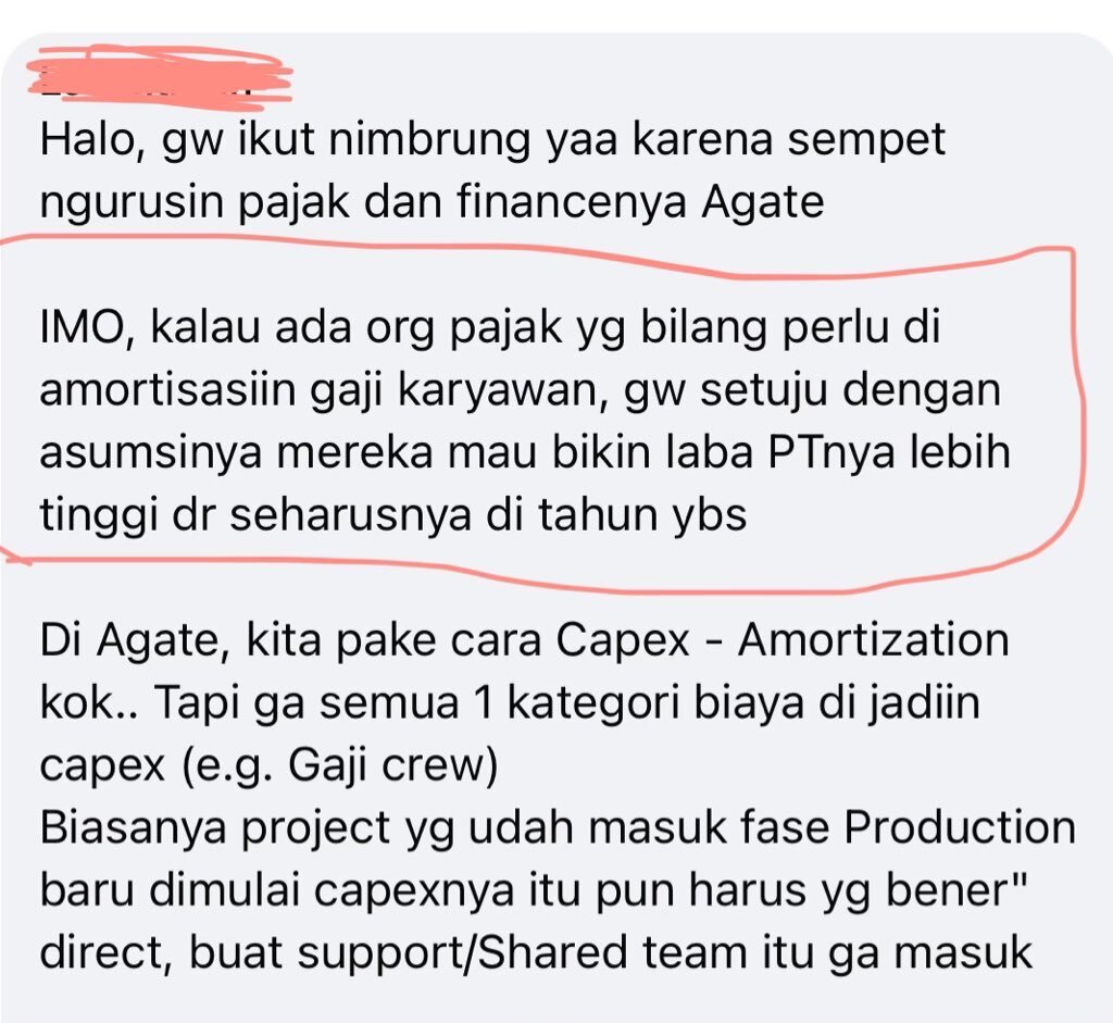 Screenshot Kris Antoni CAPEX