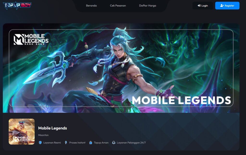 Top Up Boy Cara Top Up Mobile Legends