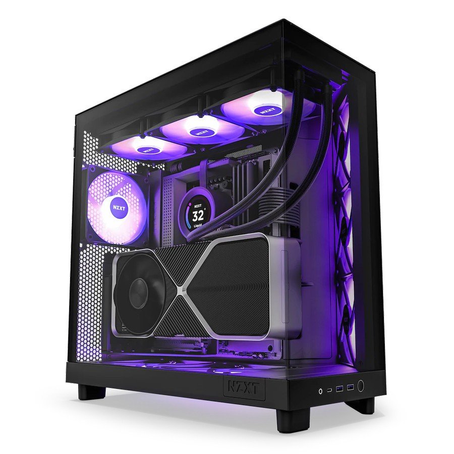 Casing PC Gaming NZXT H6 Flow Matte Black