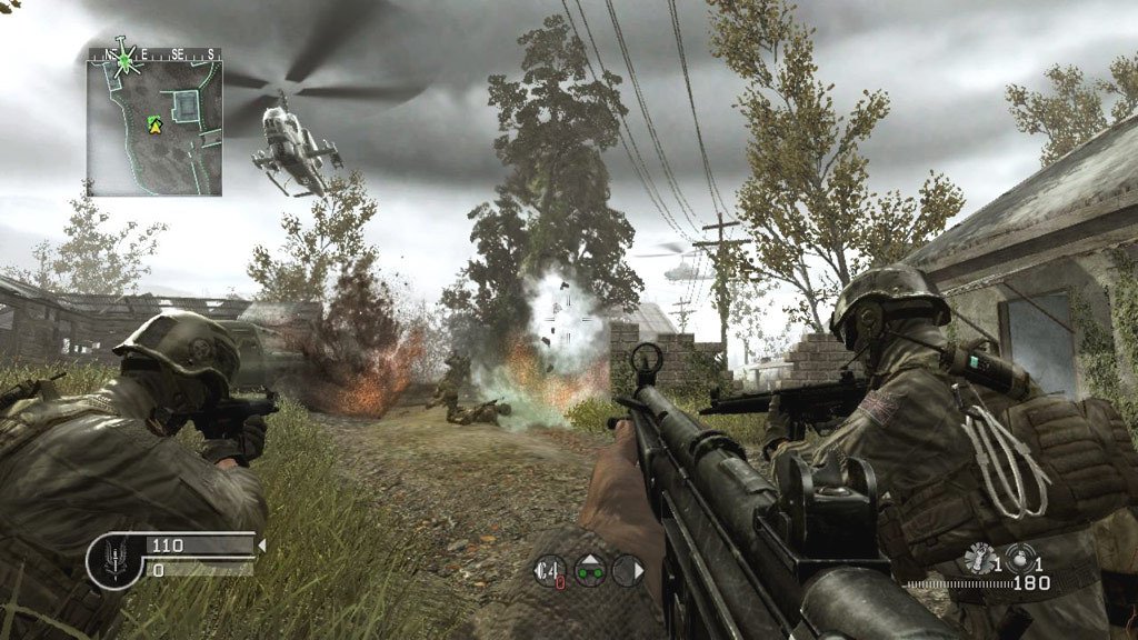 Game Xbox 360 Call of Duty 4 Modern Warfare Gameplay