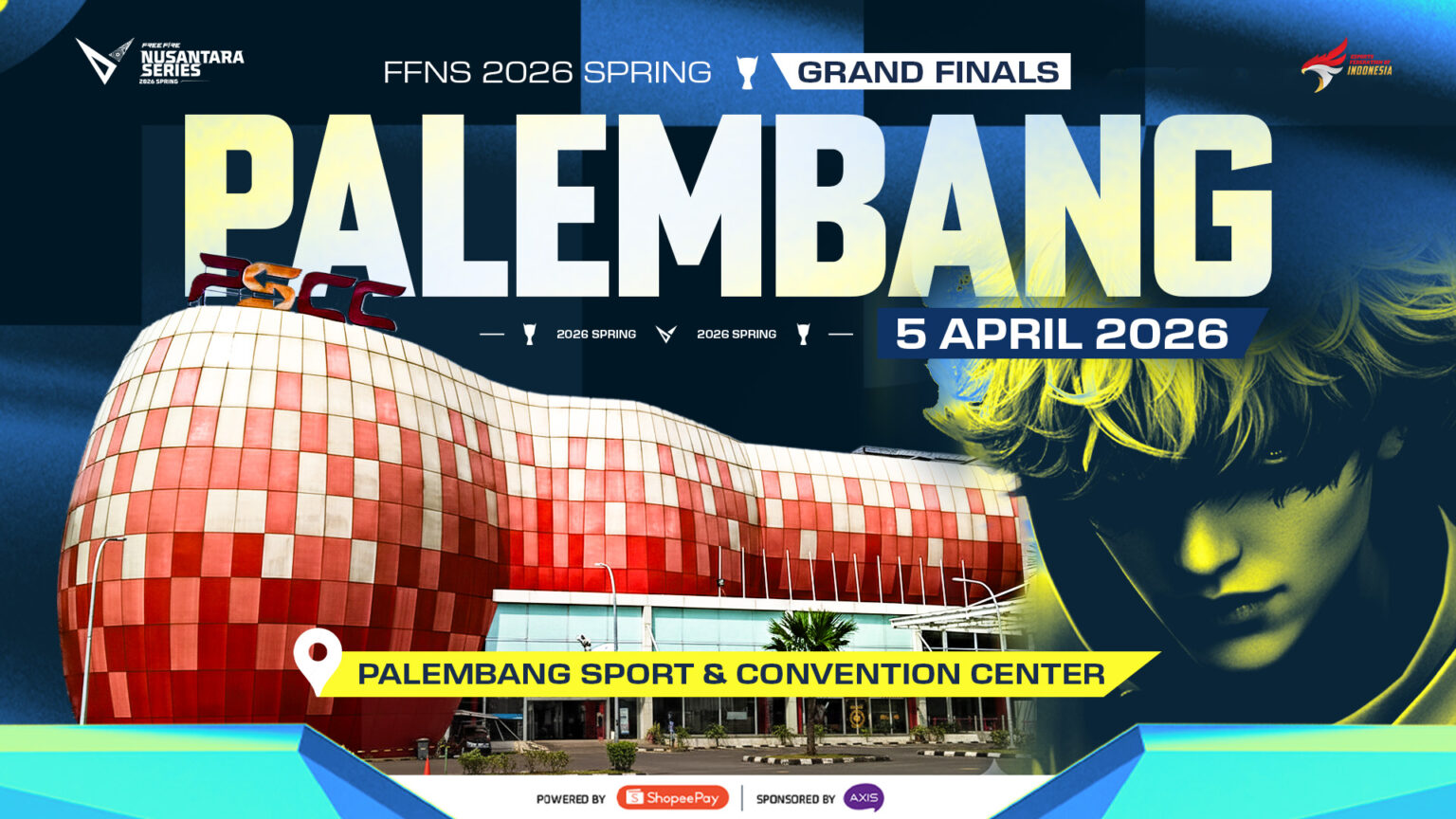 Lengkap, Ini 12 Grand Finalis FFNS 2026 Spring yang Siap Tanding di Palembang Palembang Sport & Convention Center Venue FFNS 2026 Spring