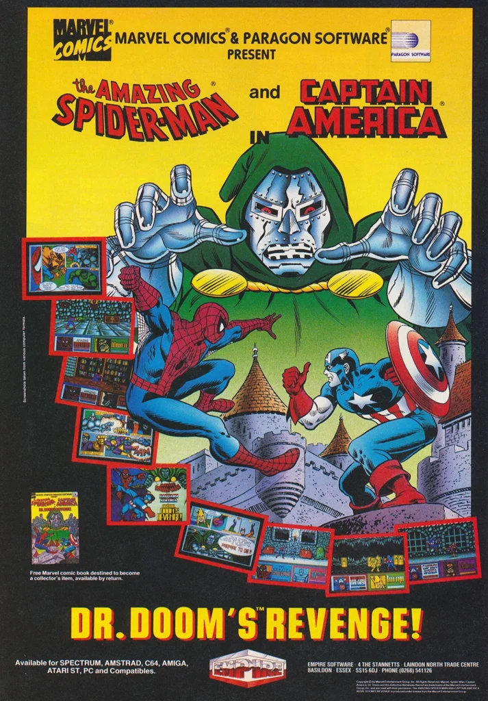 Sejarah Game Spider-Man The Amazing Spider-Man and Captain America in Dr. Doom Revenge
