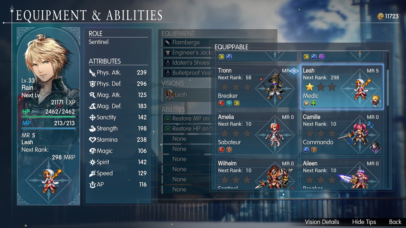 Final Fantasy Resonance Menus